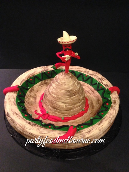 Mexican party catering fiesta birthday corporate event sombrero cakes image